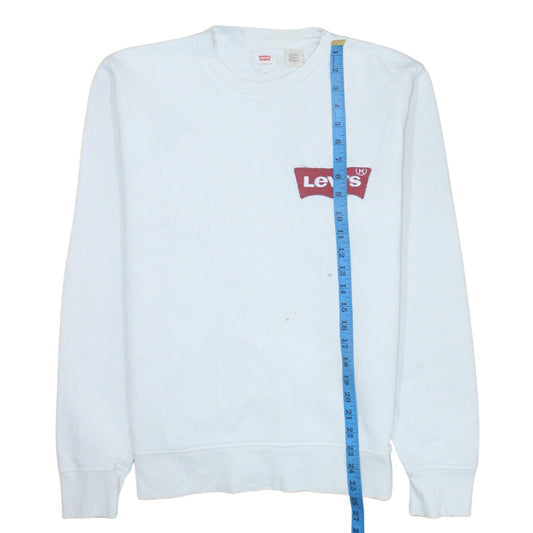 Mens UK Size M Levi's White Pullover Sweatshirt