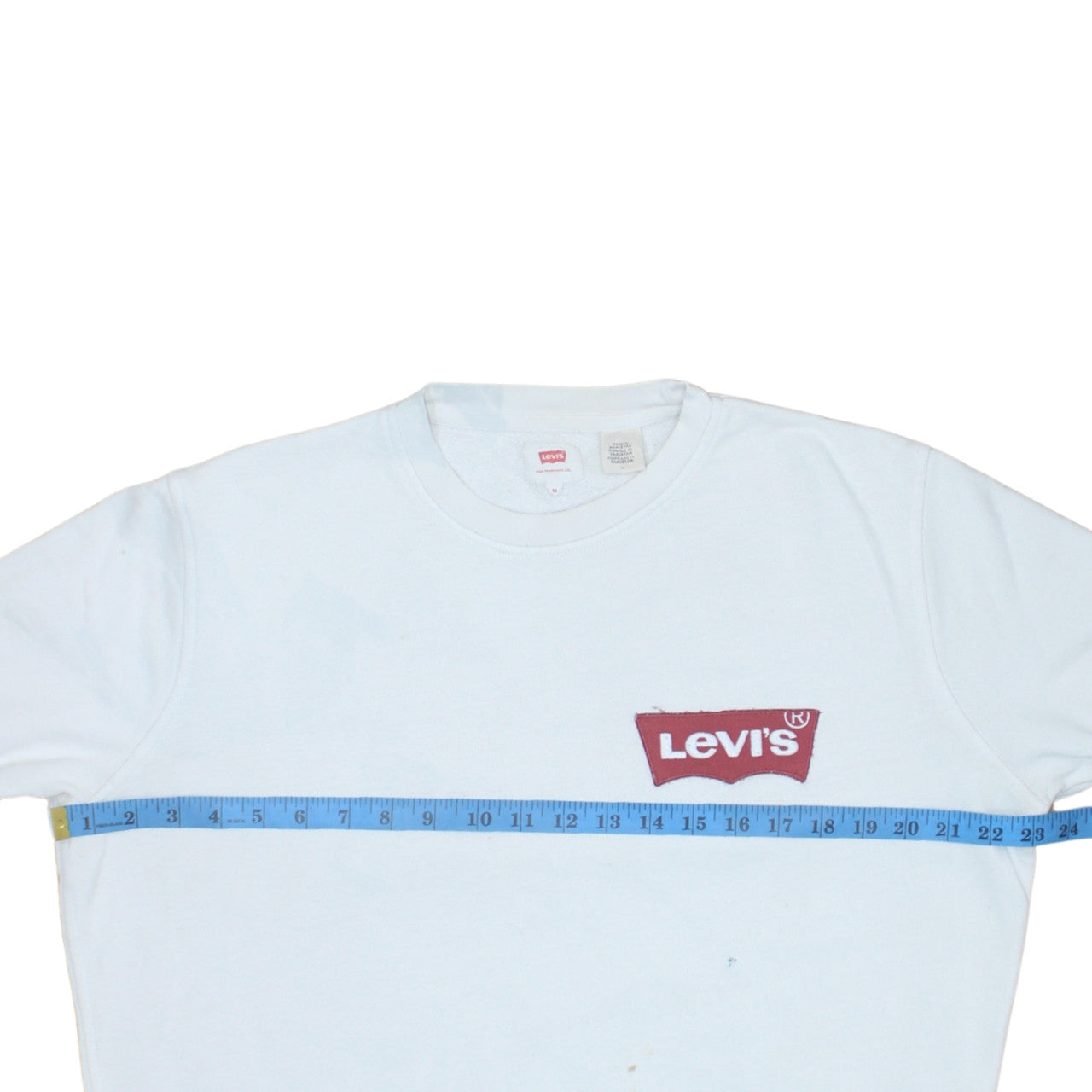 Mens UK Size M Levi's White Pullover Sweatshirt