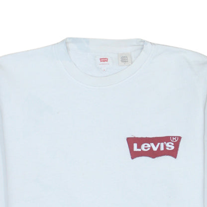 Mens UK Size M Levi's White Pullover Sweatshirt