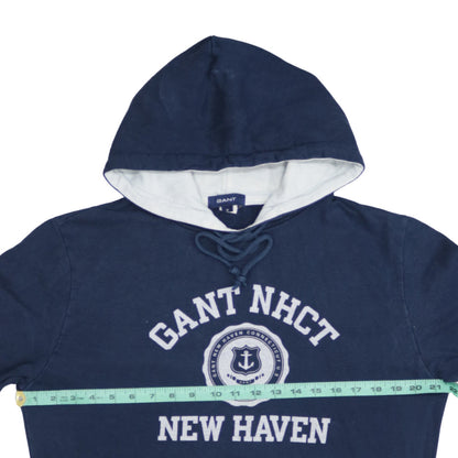 Mens UK Size M GANT Blue Pullover Hoodie