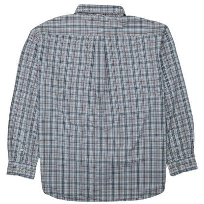 Tommy Hilfiger Men’s Blue Check Long Sleeve Button-Down Shirt 2XL