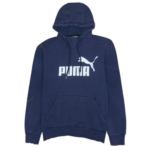Mens UK Size S PUMA Blue Pullover Hoodie