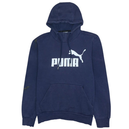 Mens UK Size S PUMA Blue Pullover Hoodie