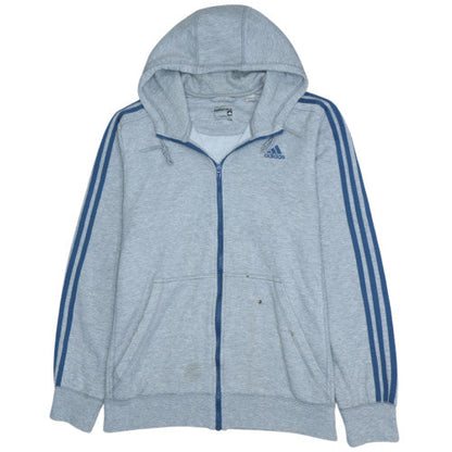 Mens UK Size L adidas Grey Full Zip Hoodie