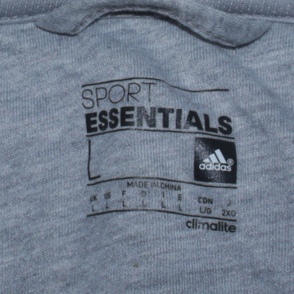 Mens UK Size L adidas Grey Full Zip Hoodie
