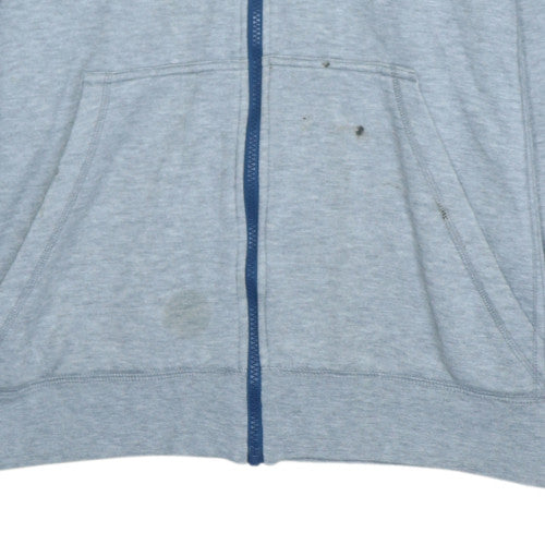 Mens UK Size L adidas Grey Full Zip Hoodie