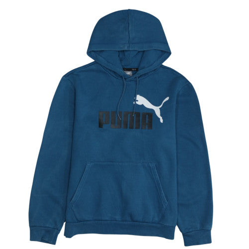 Mens UK Size S PUMA Blue Pullover Hoodie