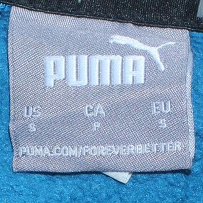 Mens UK Size S PUMA Blue Pullover Hoodie