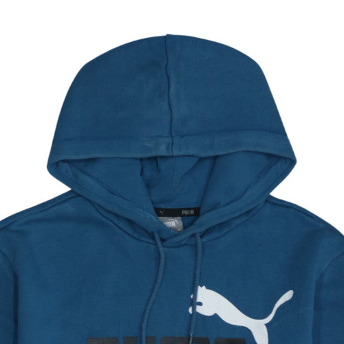 Mens UK Size S PUMA Blue Pullover Hoodie