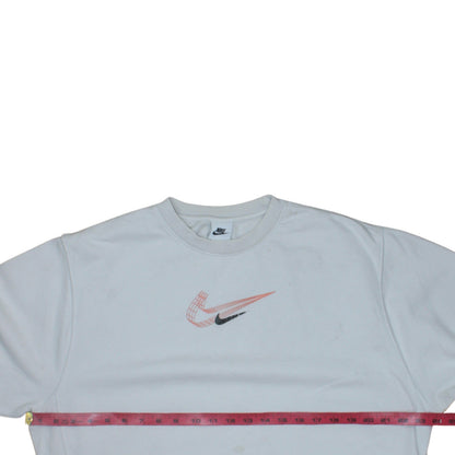 Mens UK Size M Nike White Pullover Sweatshirt