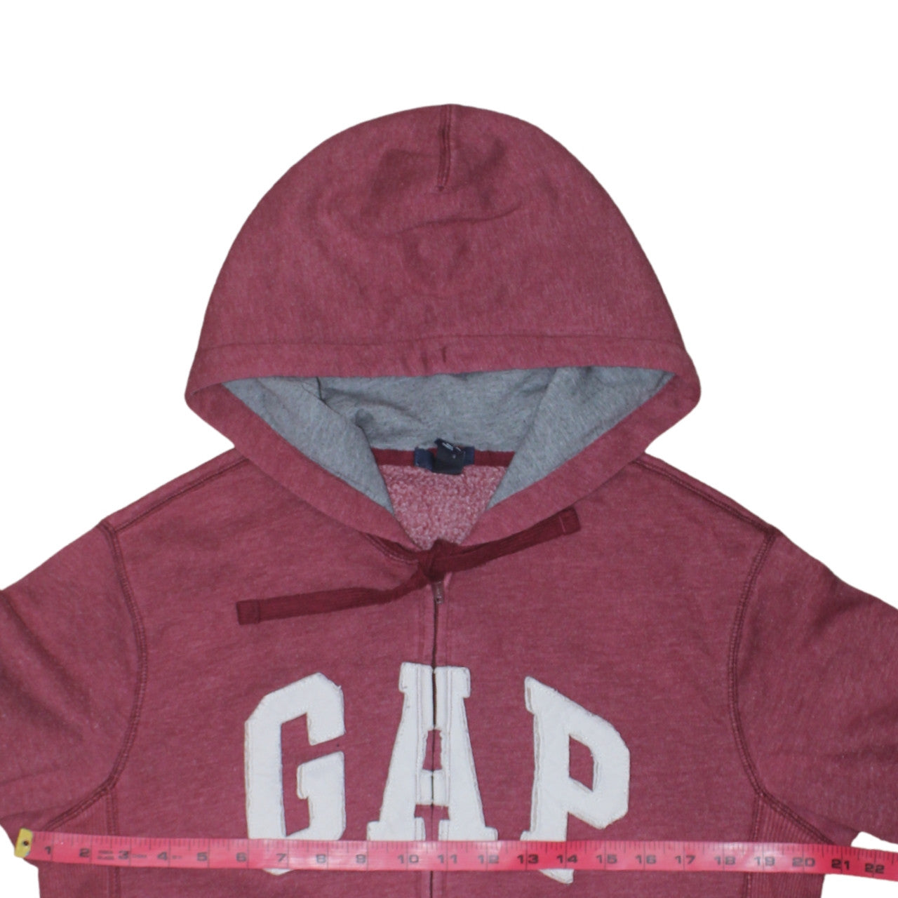 Mens UK Size S Gap Red Full Zip Hoodie