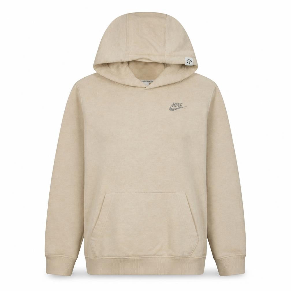Front view of Nike girls’ beige pullover fleece hoodie xl 158-170cm hooded sweatshirt