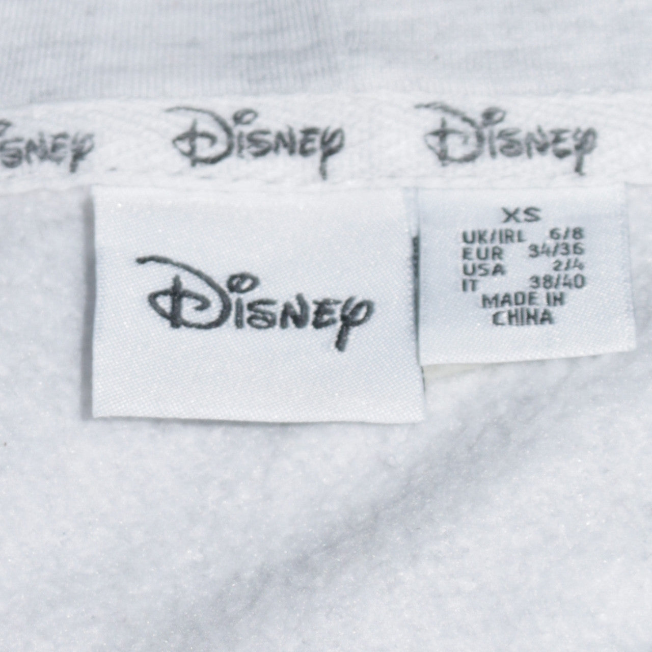 Womens UK Size XS Disney Grey Pullover Hoodie