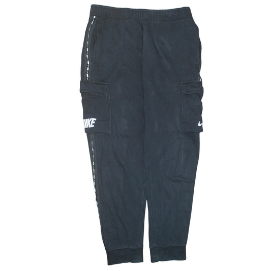 Mens UK Size M Nike Regular Fit Jogger Black Trousers