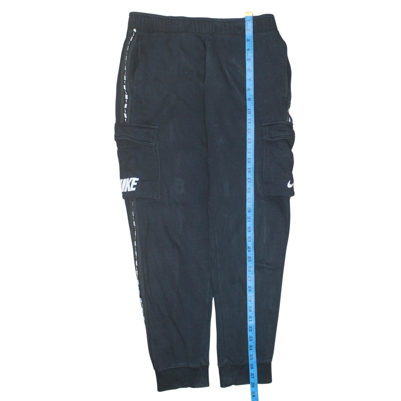 Mens UK Size M Nike Regular Fit Jogger Black Trousers