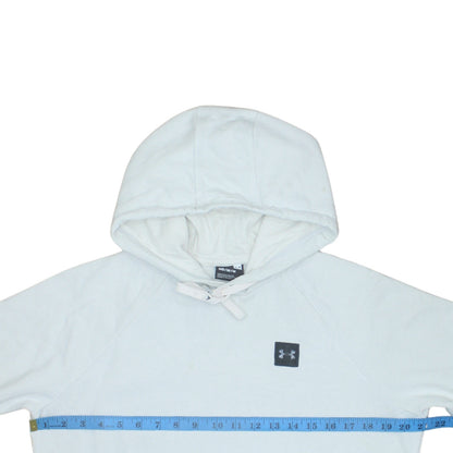 Mens UK Size M Under armour White Pullover Hoodie