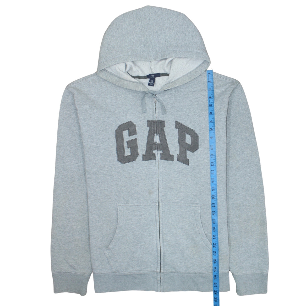 Mens UK Size XL Gap Grey Full Zip Hoodie