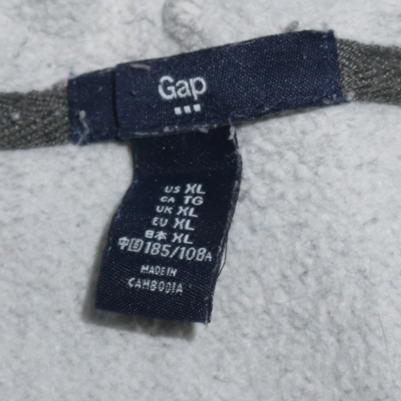 Mens UK Size XL Gap Grey Full Zip Hoodie