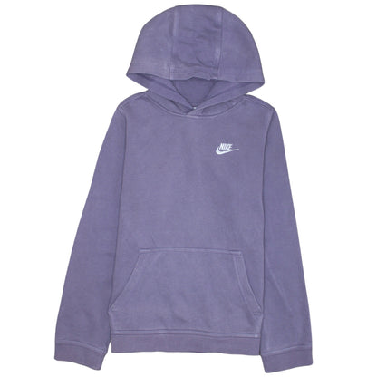 Nike Girls Purple Pullover Hoodie L 147-158cm Fleece Sweatshirt