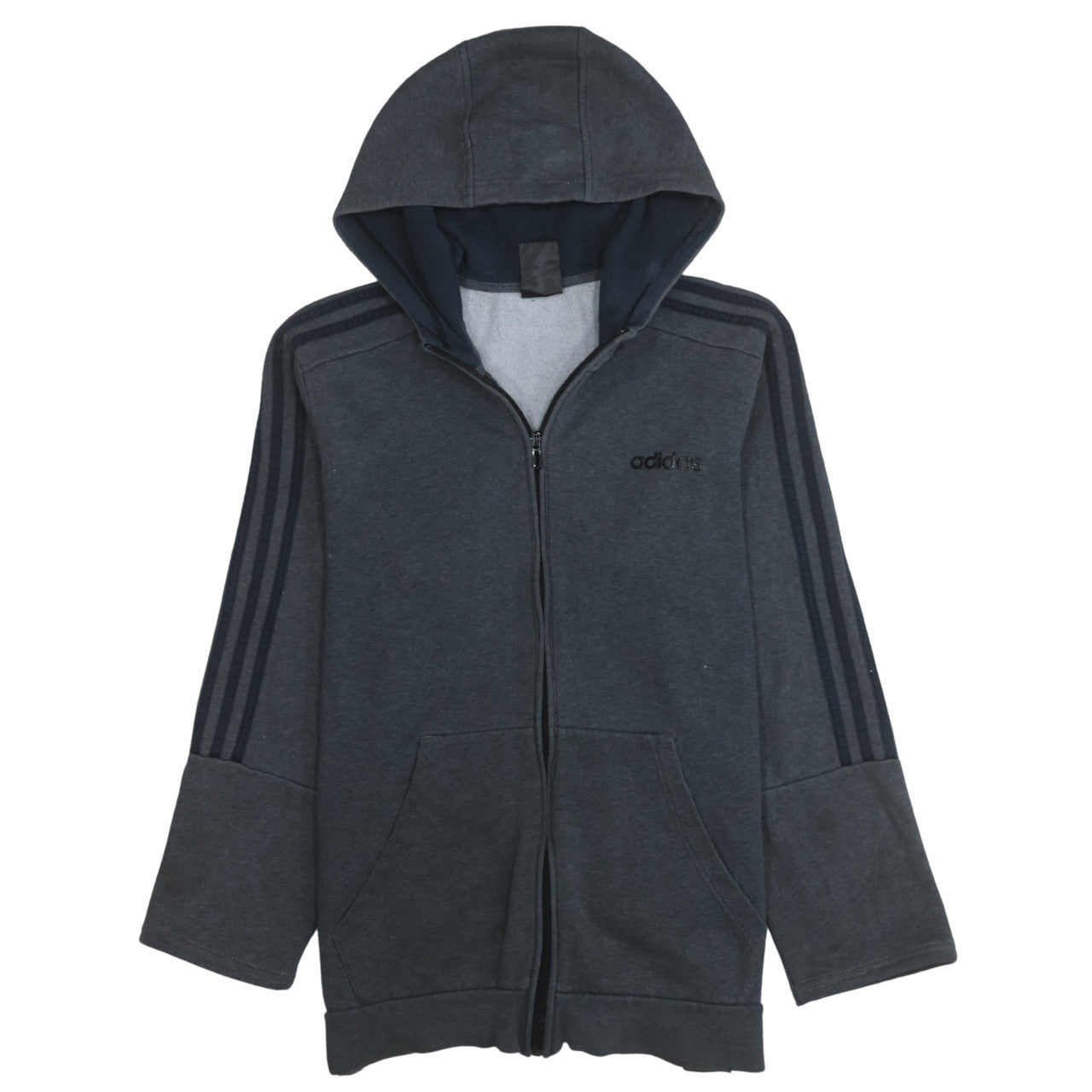Mens UK Size M adidas Grey Full Zip Hoodie
