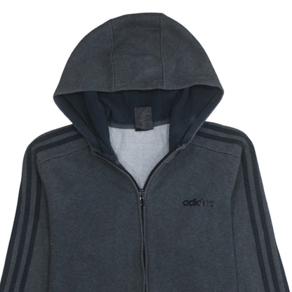 Mens UK Size M adidas Grey Full Zip Hoodie