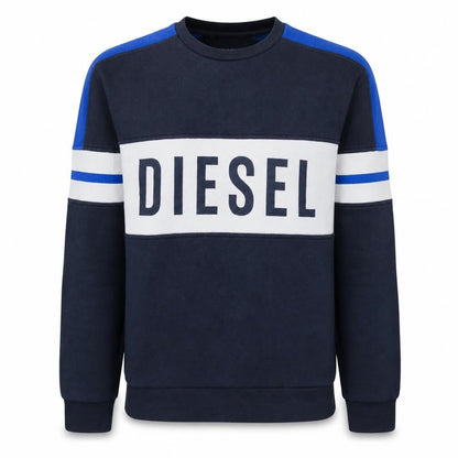 Mens UK Size L Diesel Blue Pullover Sweatshirt