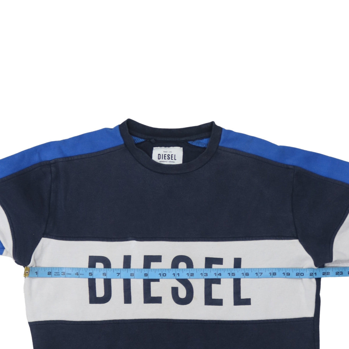 Mens UK Size L Diesel Blue Pullover Sweatshirt