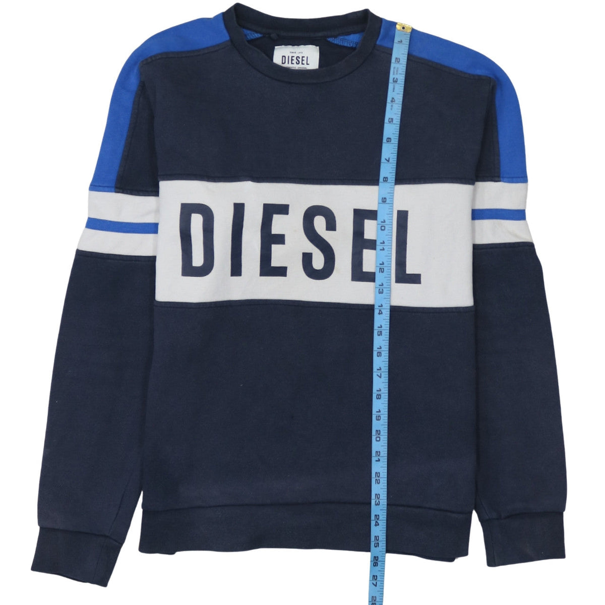 Mens UK Size L Diesel Blue Pullover Sweatshirt