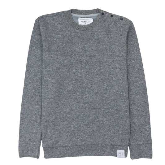 Mens UK Size L Quiksilver Grey Pullover Sweatshirt