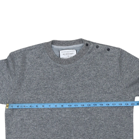Mens UK Size L Quiksilver Grey Pullover Sweatshirt