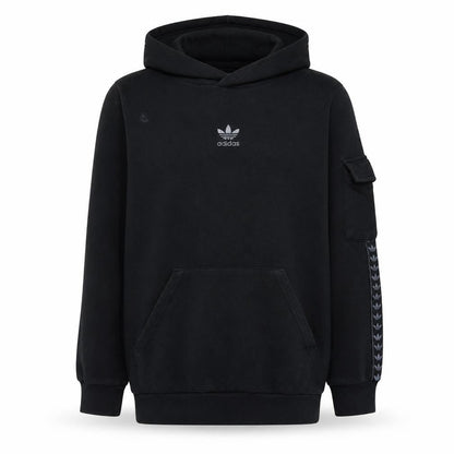 Adidas Boys Black Pullover Hoodie 13-14 Years Cotton Fleece Lined