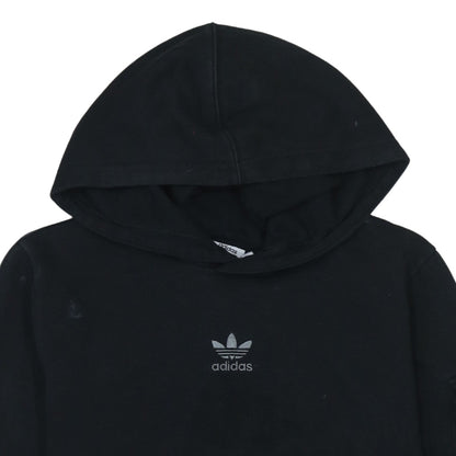 Adidas Boys Black Pullover Hoodie 13-14 Years Cotton Fleece Lined