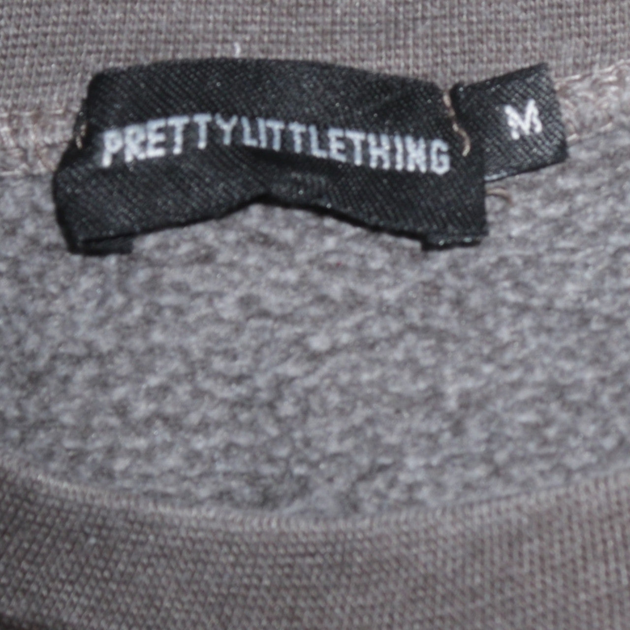 Womens UK Size M PRETTYLITTLETHING Grey Pullover Sweatshirt