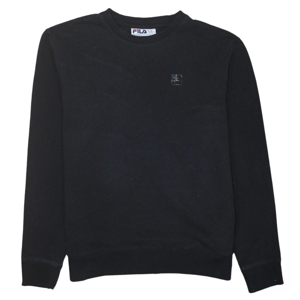 Fila Men's Black Crew Neck Pullover Sweatshirt Size M