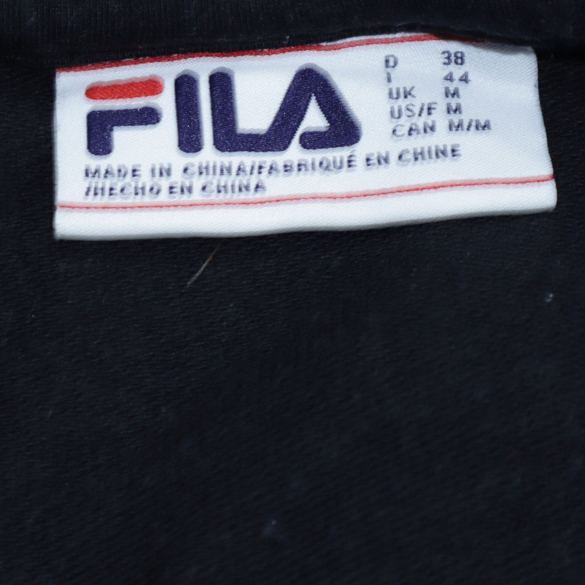 Fila Men's Black Crew Neck Pullover Sweatshirt Size M