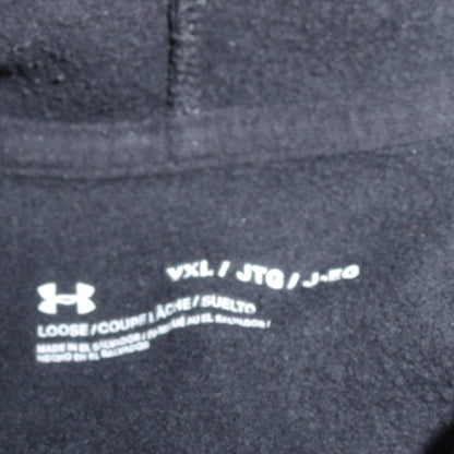 Under Armour Boys Black XL Pullover Hoodie Loose Fit Cotton Blend