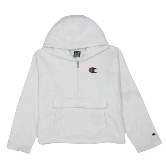 Womens UK Size M Champion White Pullover Hoodie