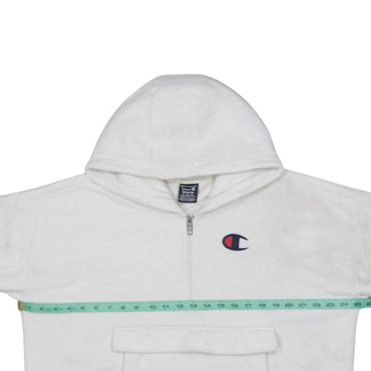 Womens UK Size M Champion White Pullover Hoodie