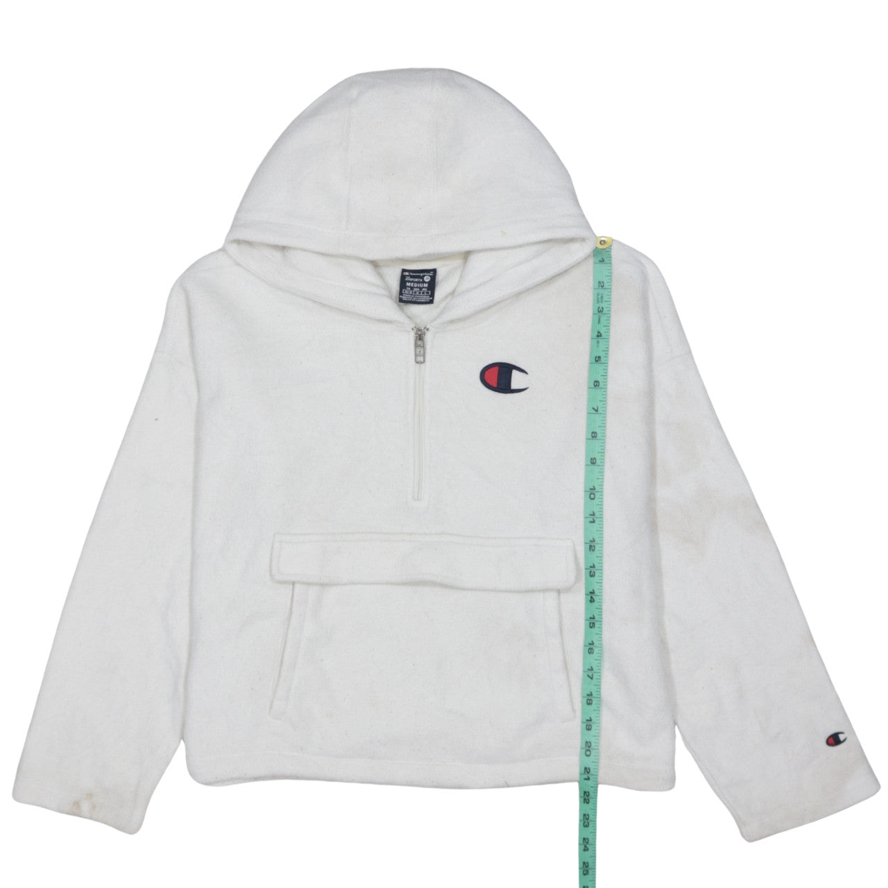 Womens UK Size M Champion White Pullover Hoodie