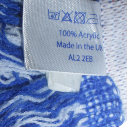 Brand and care label for Chelsea Football Club Blue Acrylic Men's Knitted Winter Scarf