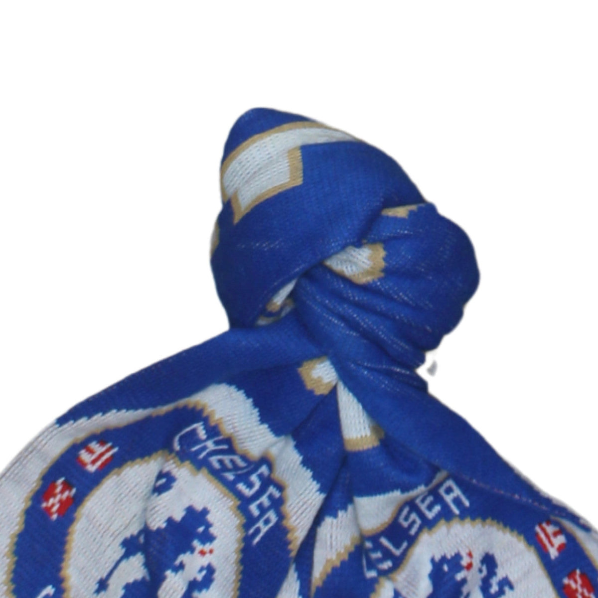 Additional view of Chelsea Football Club Blue Acrylic Men's Knitted Winter Scarf