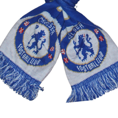 Additional view of Chelsea Football Club Blue Acrylic Men's Knitted Winter Scarf