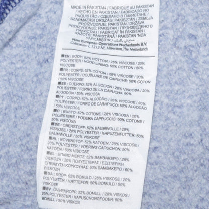 Mens UK Size XS Nike Blue Pullover Hoodie