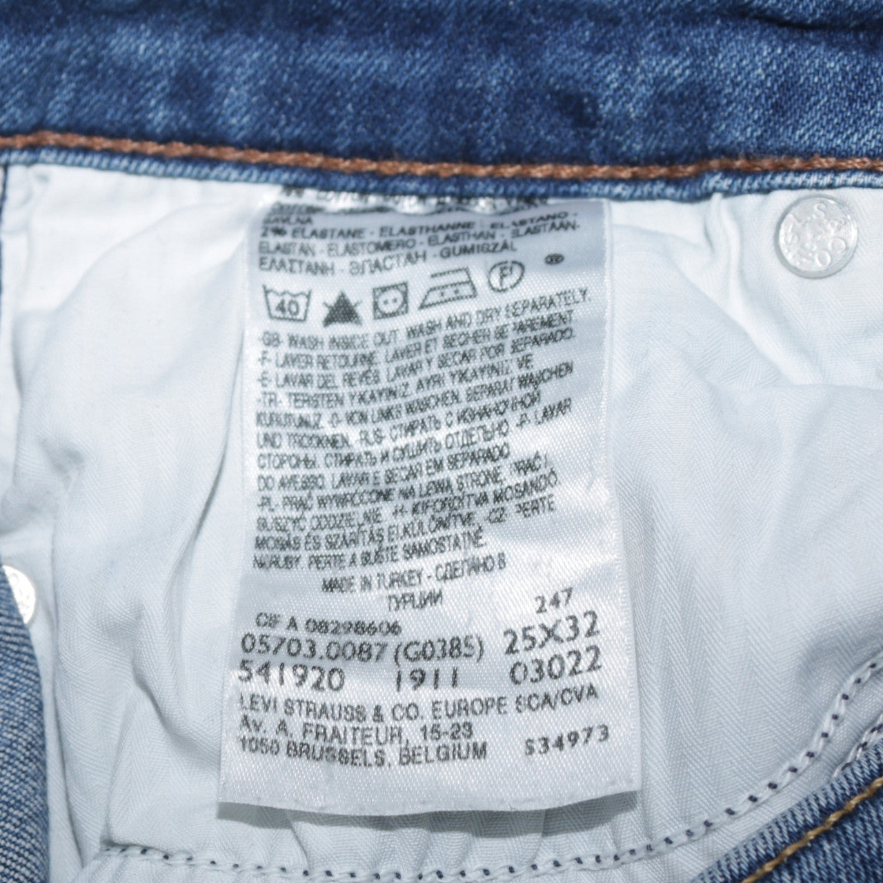 Womens UK Size 8 Levi's Slim Fit Skinny Jeans
