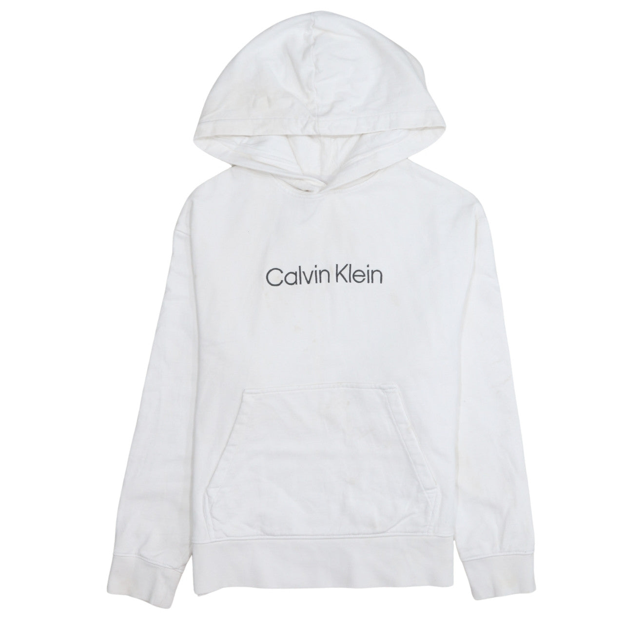 Mens UK Size M Calvin Klein White Pullover Hoodie