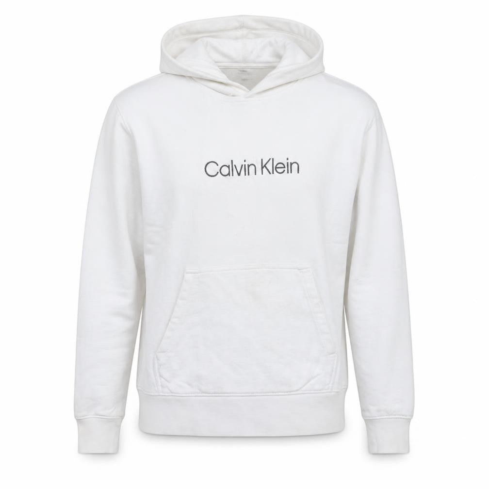 Mens UK Size M Calvin Klein White Pullover Hoodie