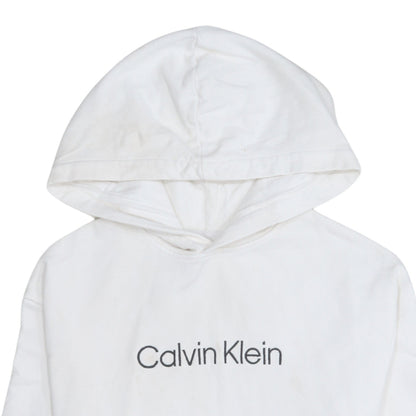 Mens UK Size M Calvin Klein White Pullover Hoodie