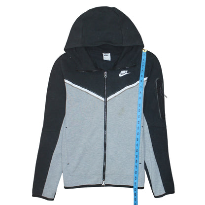 Nike Mens Grey Black Full Zip Hooded Sweatshirt XS