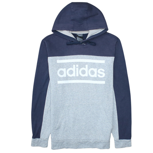 Mens UK Size L adidas Grey Pullover Hoodie