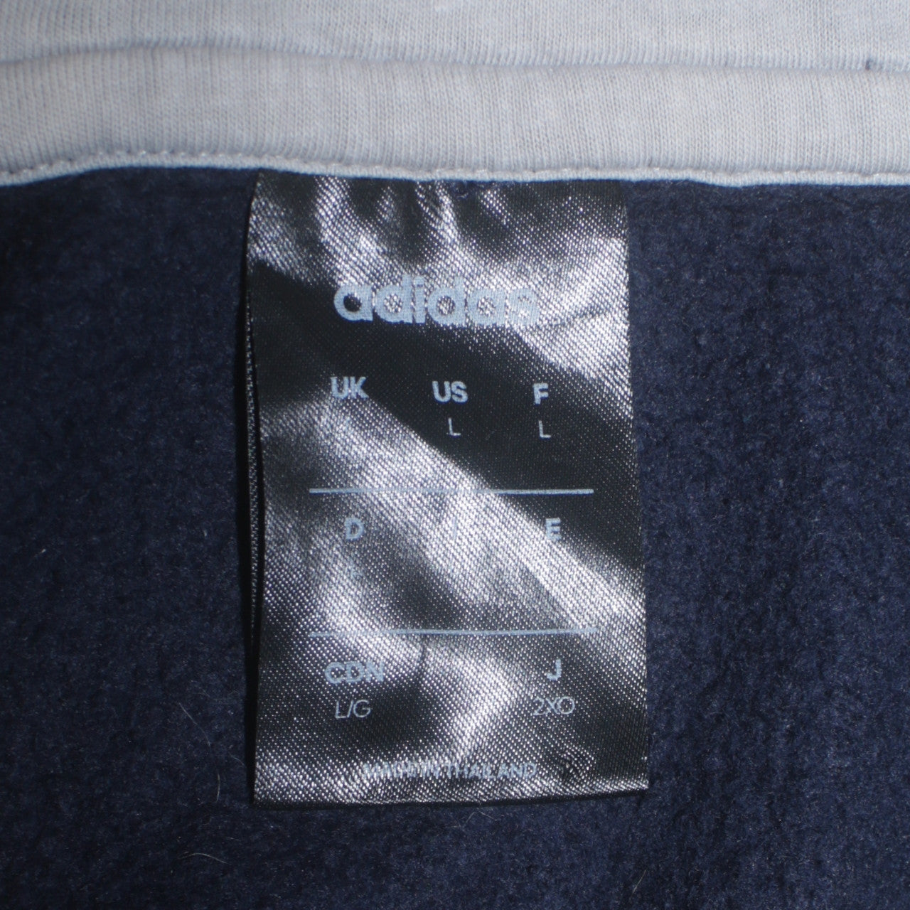 Mens UK Size L adidas Grey Pullover Hoodie